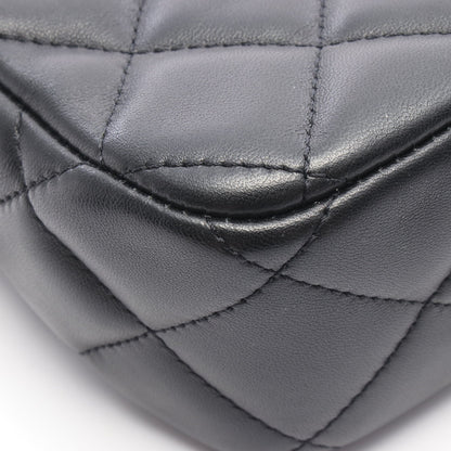 マトラッセ チェーンショルダーバッグ レザー ブラック ゴールド金具 フェイクパール シャネル バッグ CHANEL