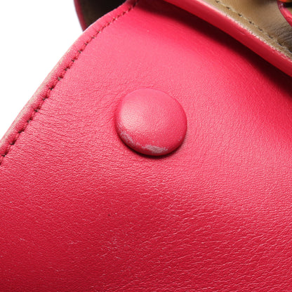 トラペーズ スモール ハンドバッグ レザー グレーブラウン ピンクパープル 2WAY セリーヌ バッグ CELINE
