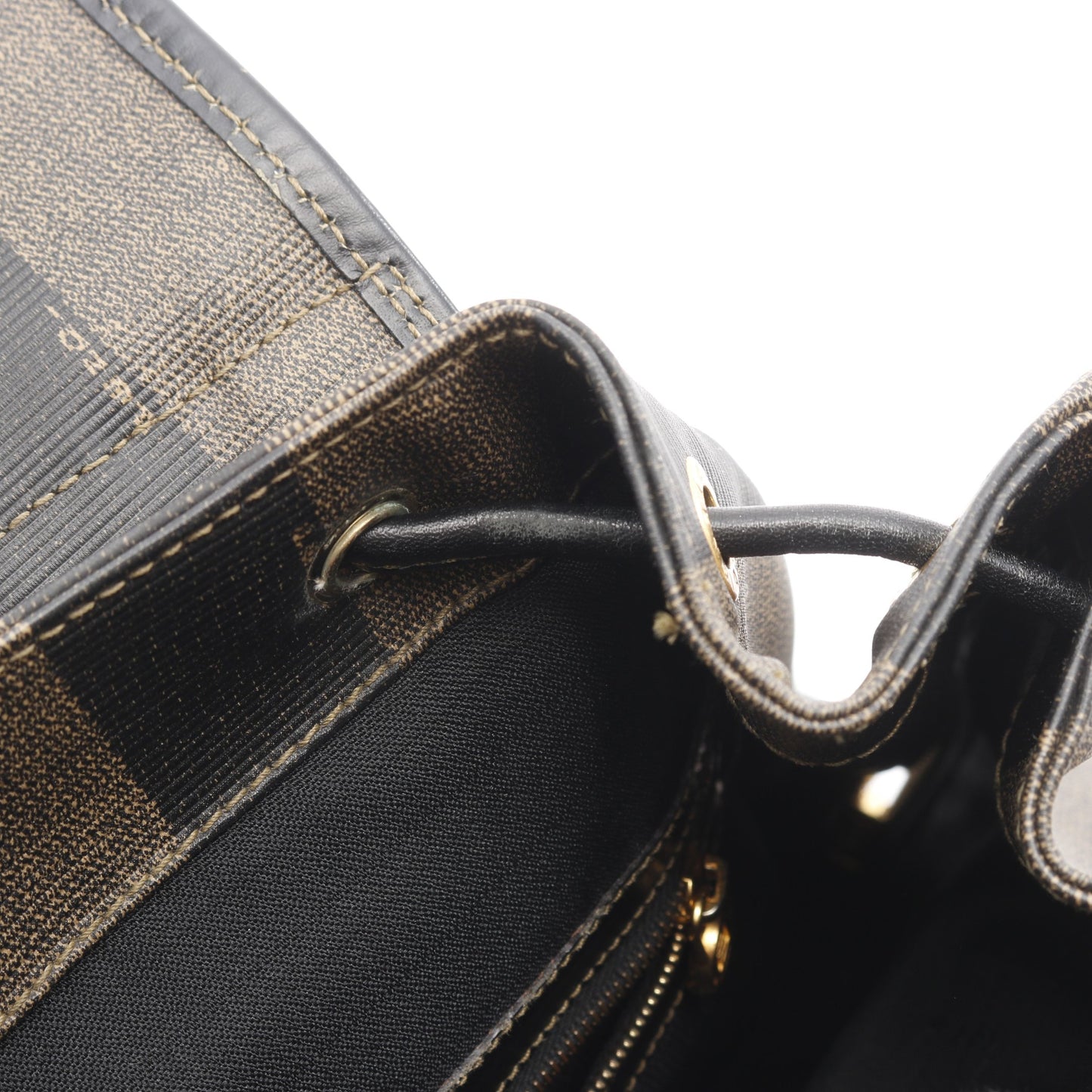 ペカン バックパック リュックサック PVC レザー ブラウン ブラック フェンディ バッグ FENDI