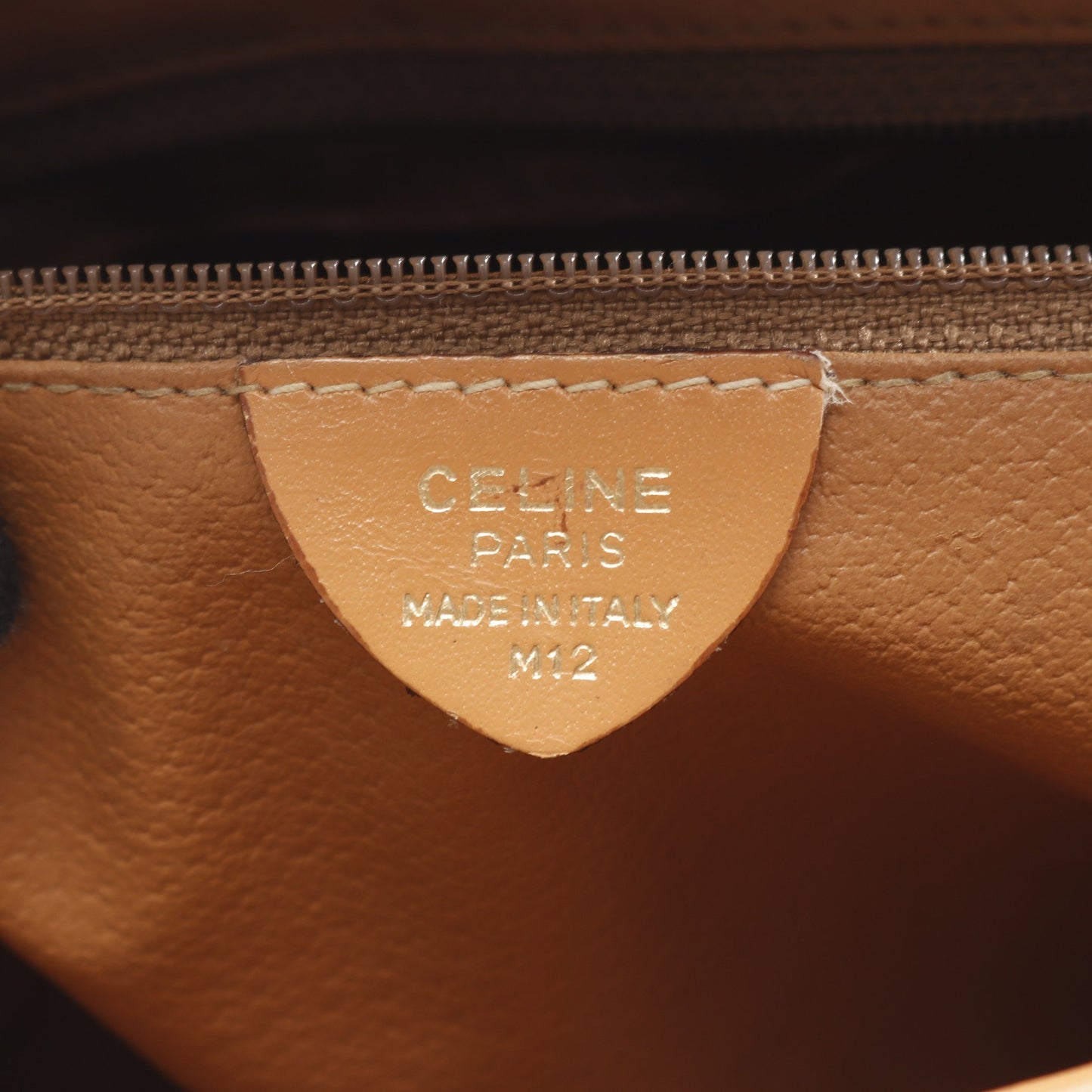 マカダム ショルダーバッグ PVC レザー ベージュ ライトブラウン セリーヌ バッグ CELINE