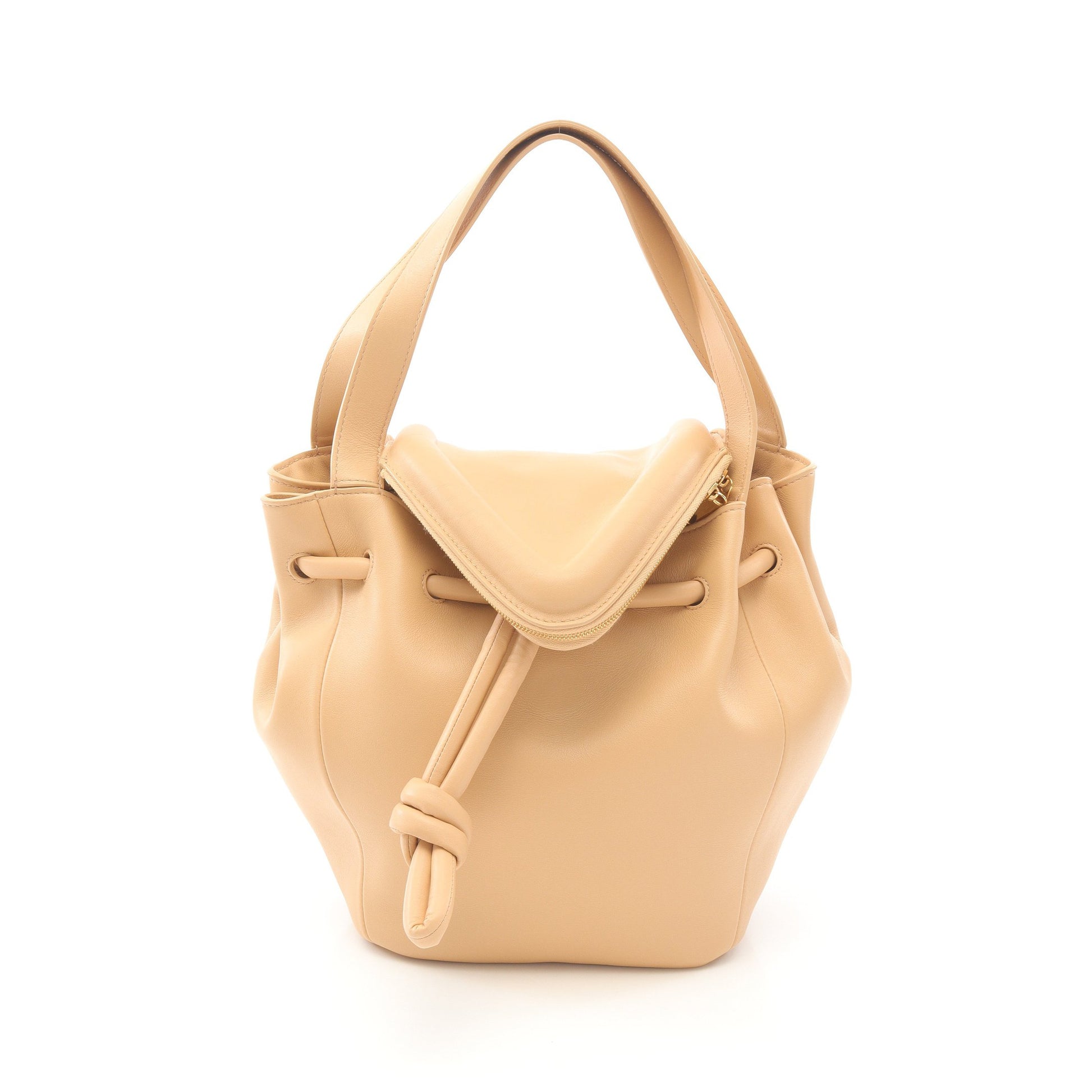 BEAK ビーク ハンドバッグ レザー ライトベージュ ボッテガヴェネタ バッグ BOTTEGA VENETA