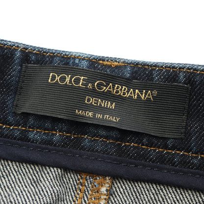 デニムスカート コットン インディゴブルー ドルチェアンドガッバーナ ボトムス DOLCE&GABBANA