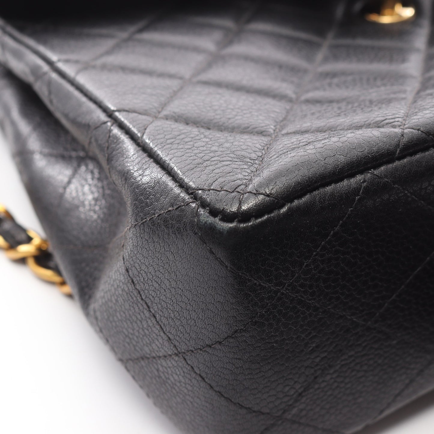 マトラッセ バックパック リュックサック キャビアスキン ブラック ゴールド金具 シャネル バッグ CHANEL