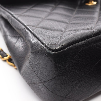 マトラッセ バックパック リュックサック キャビアスキン ブラック ゴールド金具 シャネル バッグ CHANEL