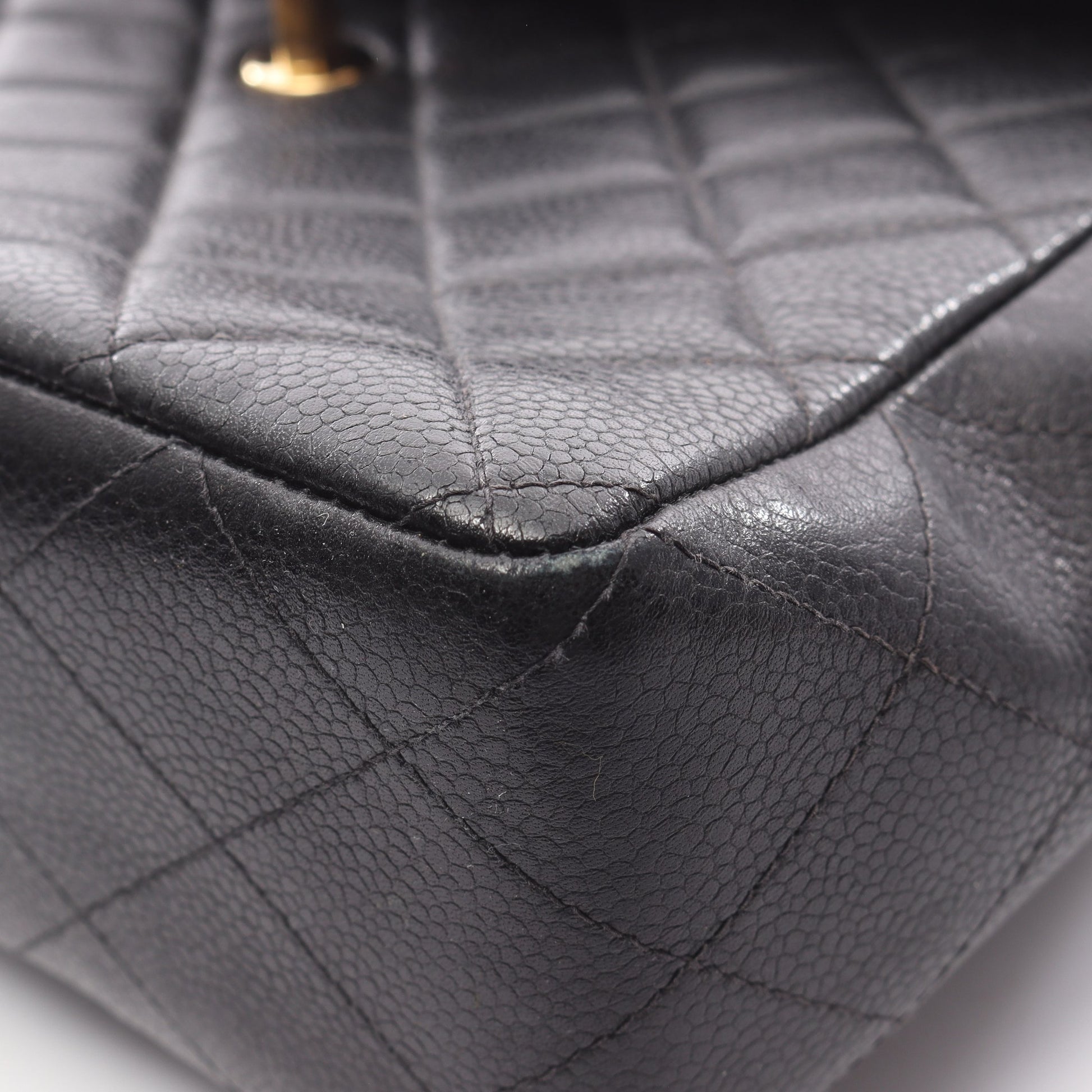 マトラッセ バックパック リュックサック キャビアスキン ブラック ゴールド金具 シャネル バッグ CHANEL