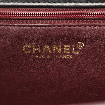 マトラッセ フルフラップ チェーンショルダーバッグ ラムスキン ブラック ゴールド金具 シャネル バッグ CHANEL