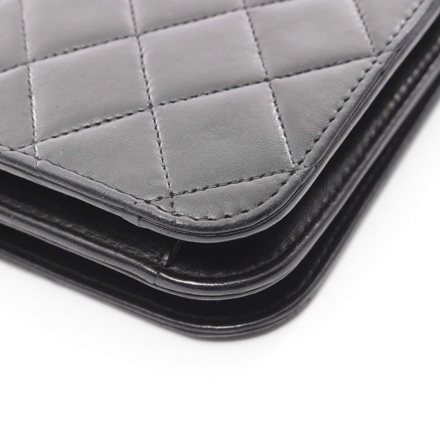 マトラッセ フルフラップ チェーンショルダーバッグ ラムスキン ブラック ゴールド金具 シャネル バッグ CHANEL