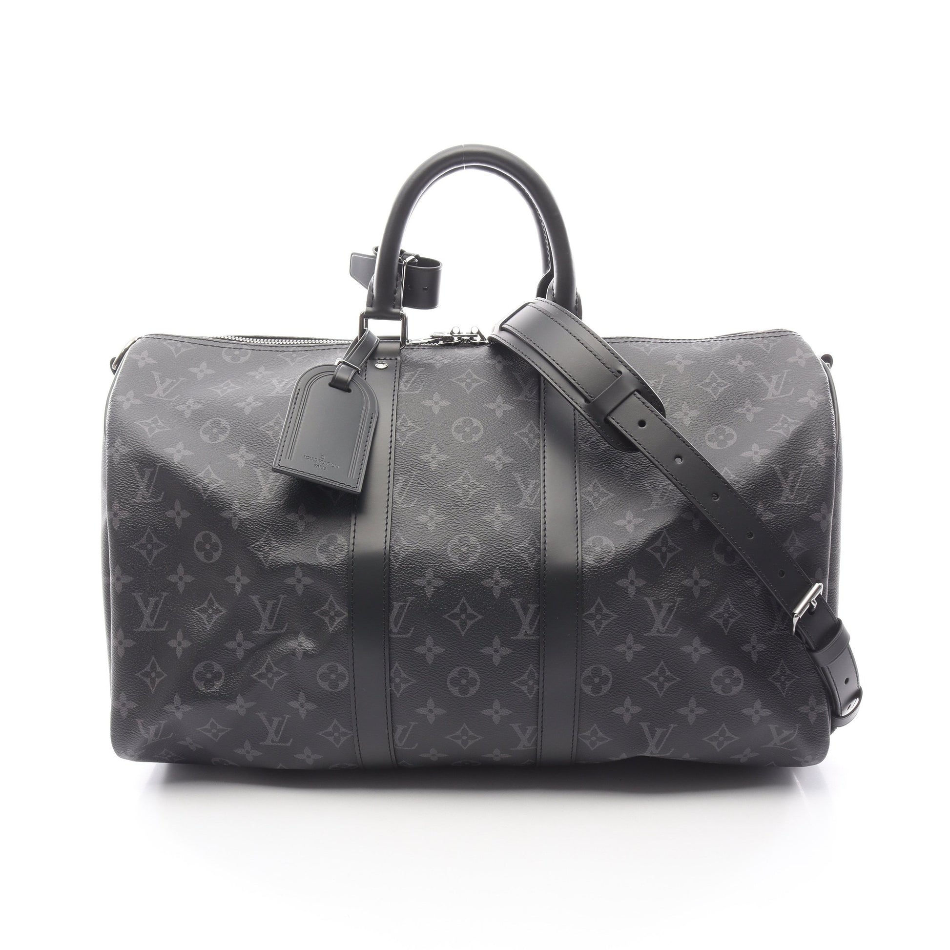 キーポル バンドリエール45 モノグラムエクリプス ボストンバッグ PVC レザー ブラック 2WAY ルイヴィトン バッグ LOUIS VUITTON