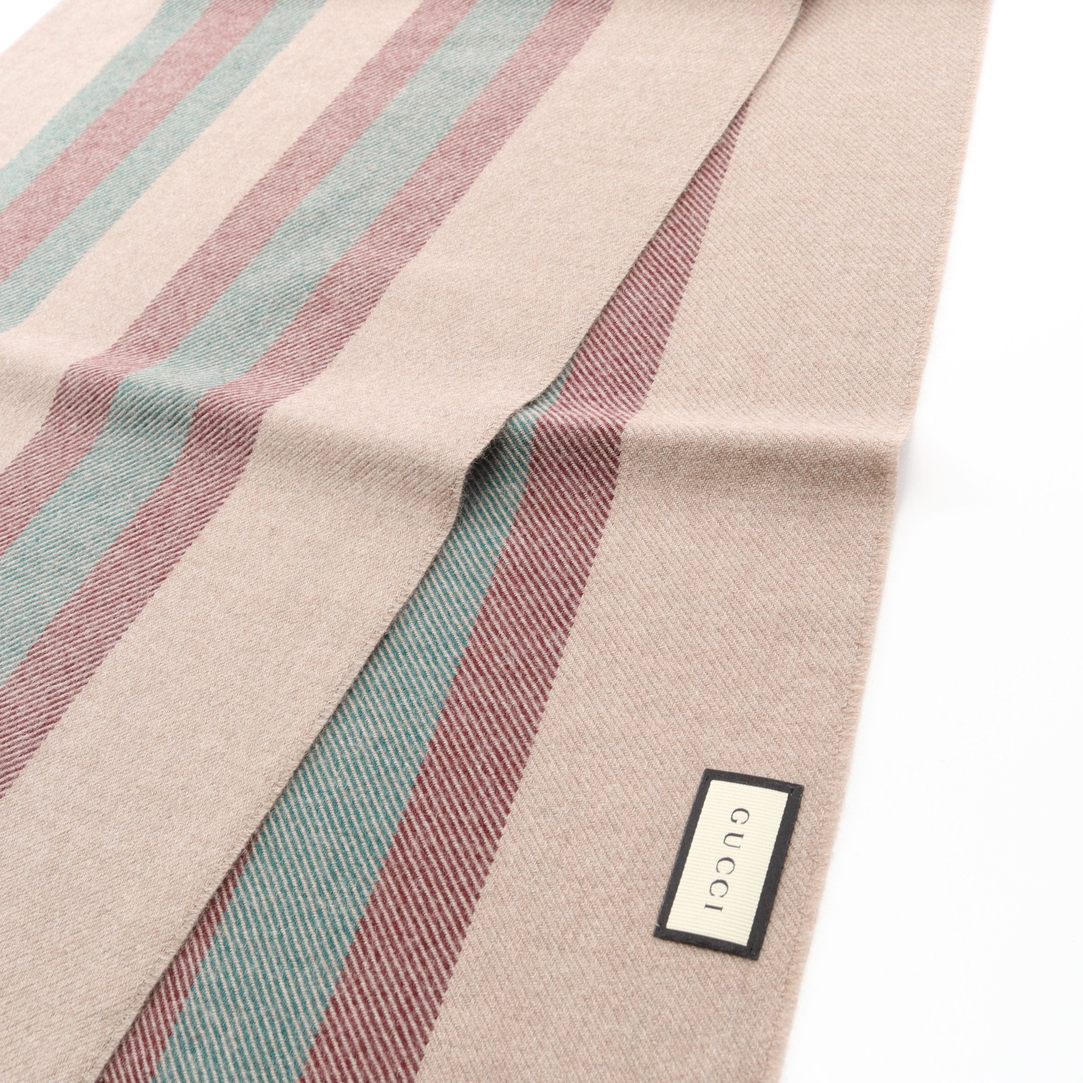 マフラー ウール ベージュ グリーン レッド グッチ – RECLO