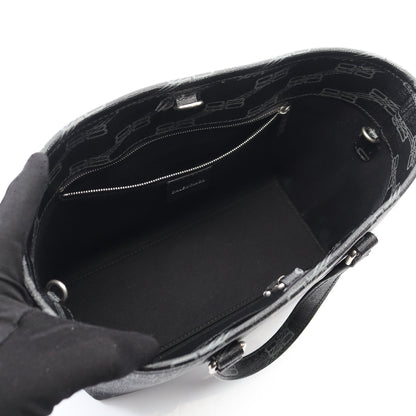 シグネチャー スモール ショッパー ハンドバッグ PVC ブラック 2WAY バレンシアガ バッグ BALENCIAGA