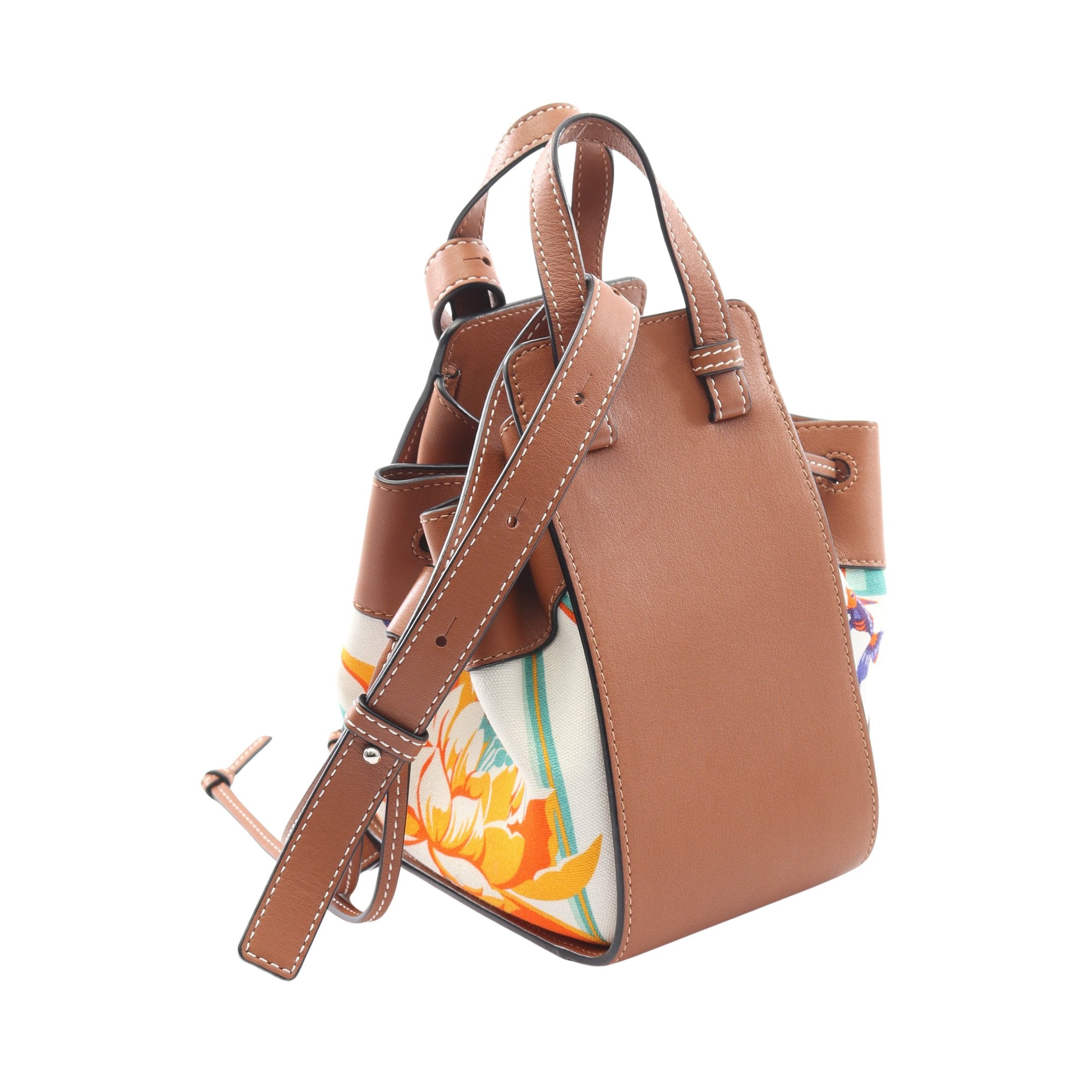 LOEWE ロエベ ハンモック ドローストリング ミニ キャンバス×レザー LOEWE ロエベ ハンモック ドローストリング ミニ キャンバス×レザー