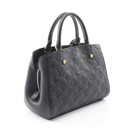 モンテーニュBB モノグラムアンプラント ノワール ハンドバッグ レザー ブラック ルイヴィトン バッグ LOUIS VUITTON