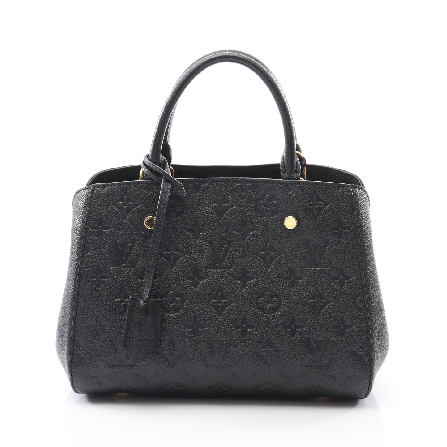 モンテーニュBB モノグラムアンプラント ノワール ハンドバッグ レザー ブラック ルイヴィトン バッグ LOUIS VUITTON