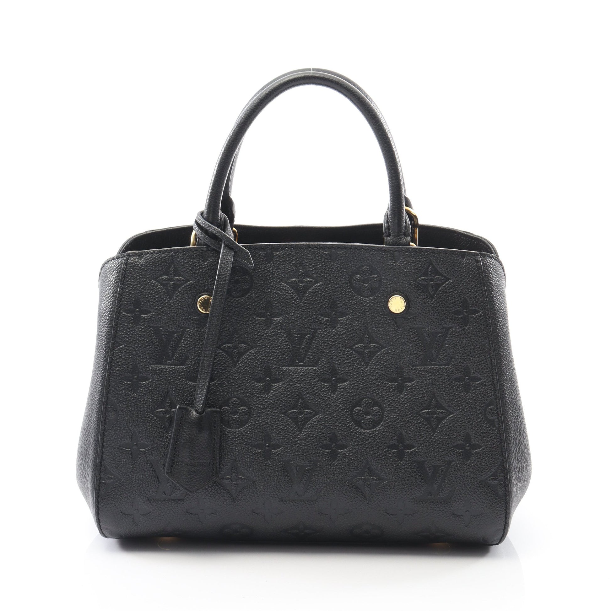 モンテーニュBB モノグラムアンプラント ノワール ハンドバッグ レザー ブラック ルイヴィトン バッグ LOUIS VUITTON