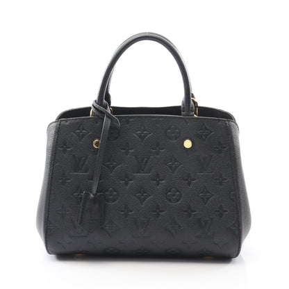 モンテーニュBB モノグラムアンプラント ノワール ハンドバッグ レザー ブラック ルイヴィトン バッグ LOUIS VUITTON