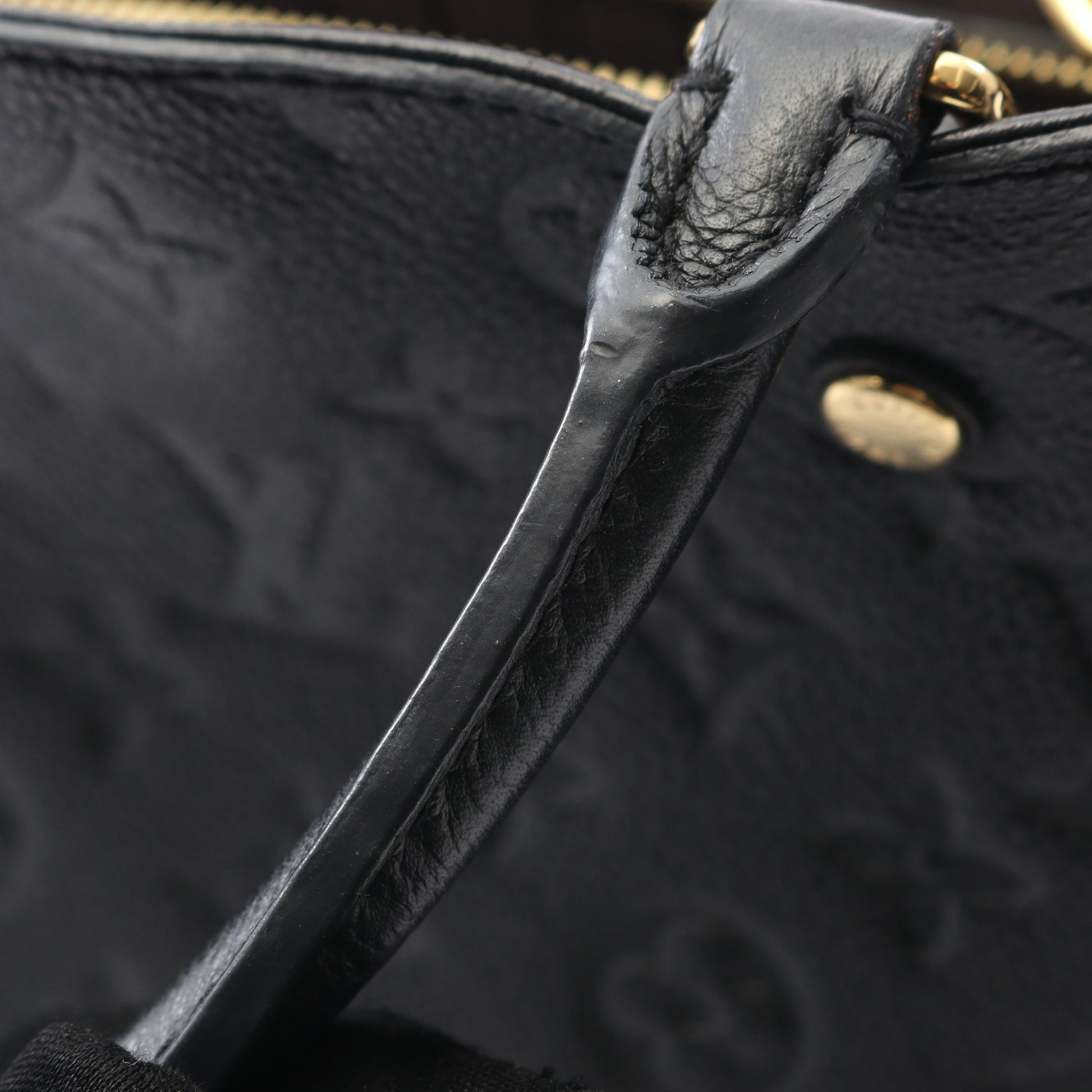 モンテーニュBB モノグラムアンプラント ノワール ハンドバッグ レザー ブラック ルイヴィトン バッグ LOUIS VUITTON