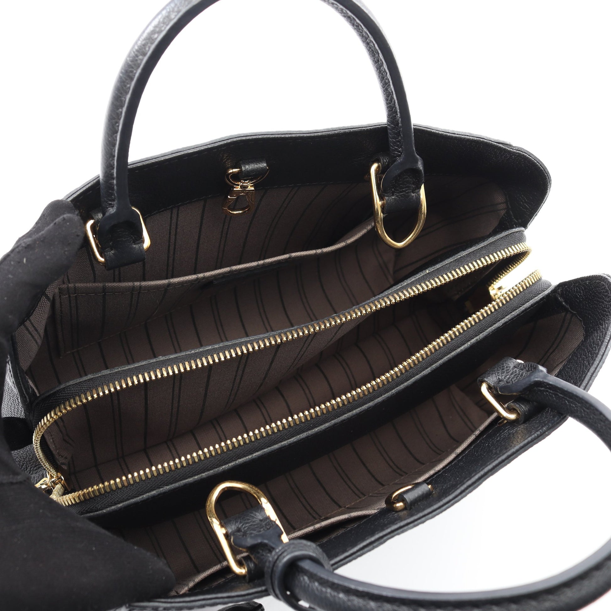モンテーニュBB モノグラムアンプラント ノワール ハンドバッグ レザー ブラック ルイヴィトン バッグ LOUIS VUITTON