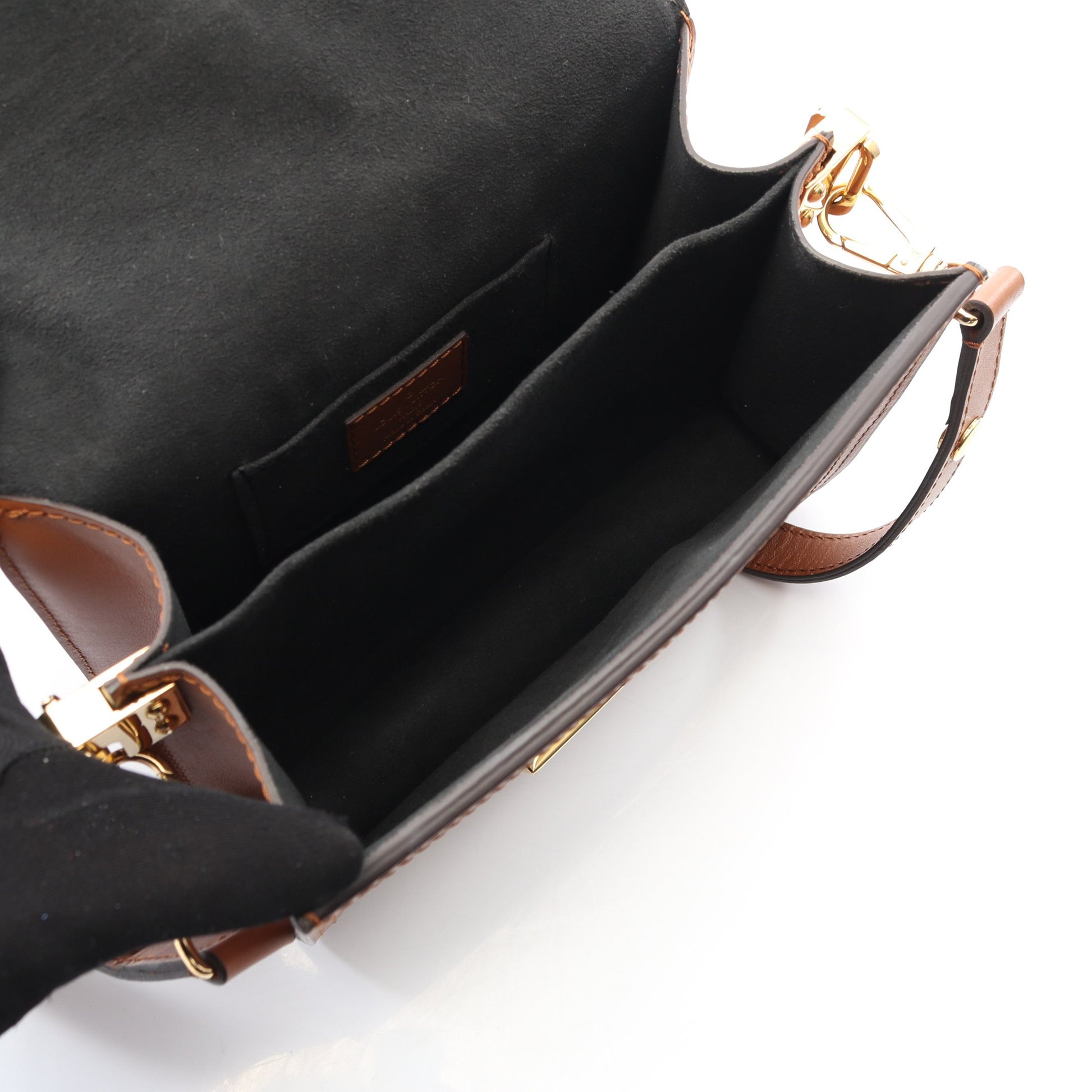 ドーフィーヌ MINI モノグラムリバース ショルダーバッグ PVC レザー ブラウン ベージュ ルイヴィトン バッグ LOUIS VUITTON