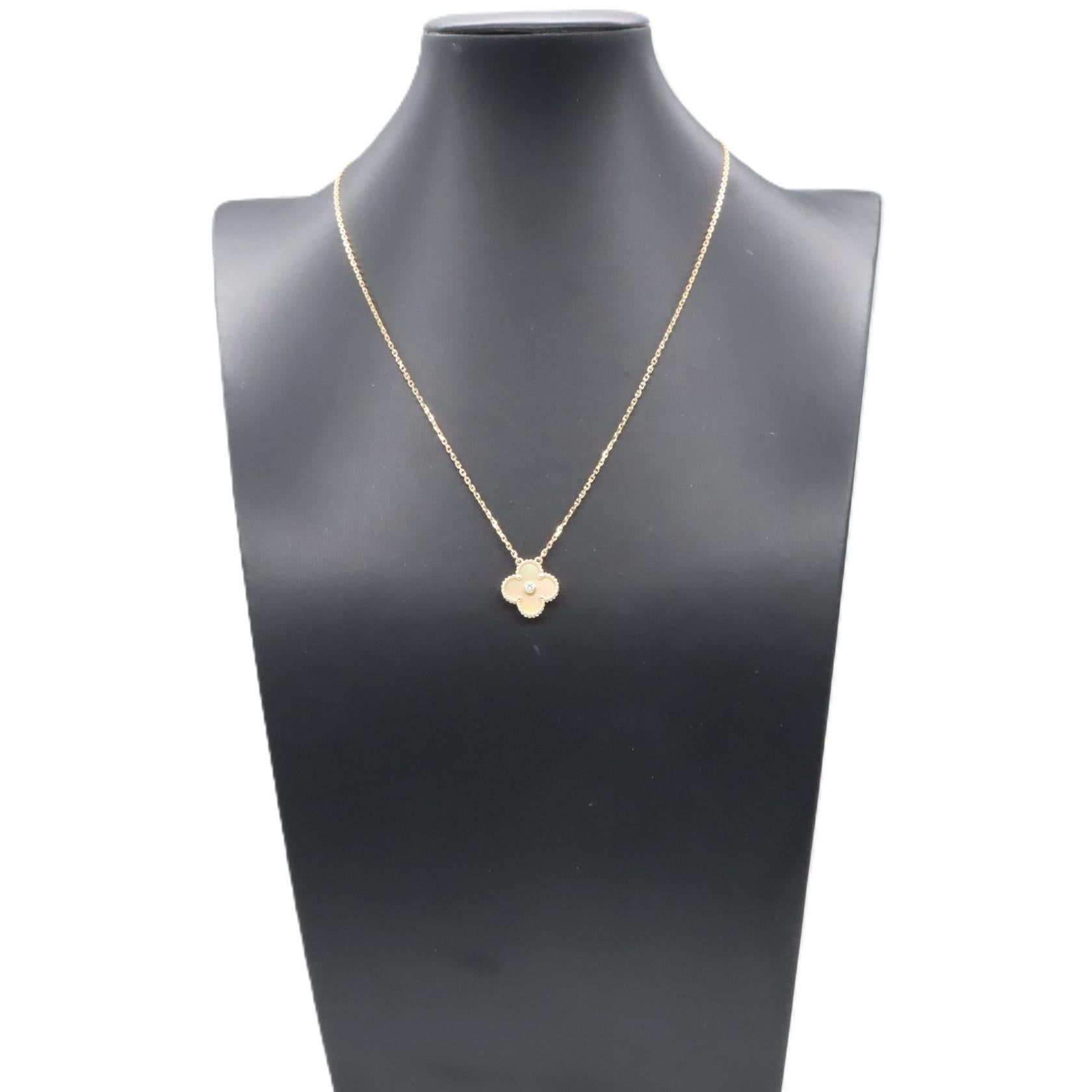 ヴィンテージアルハンブラ ネックレス イエローマザーオブパール