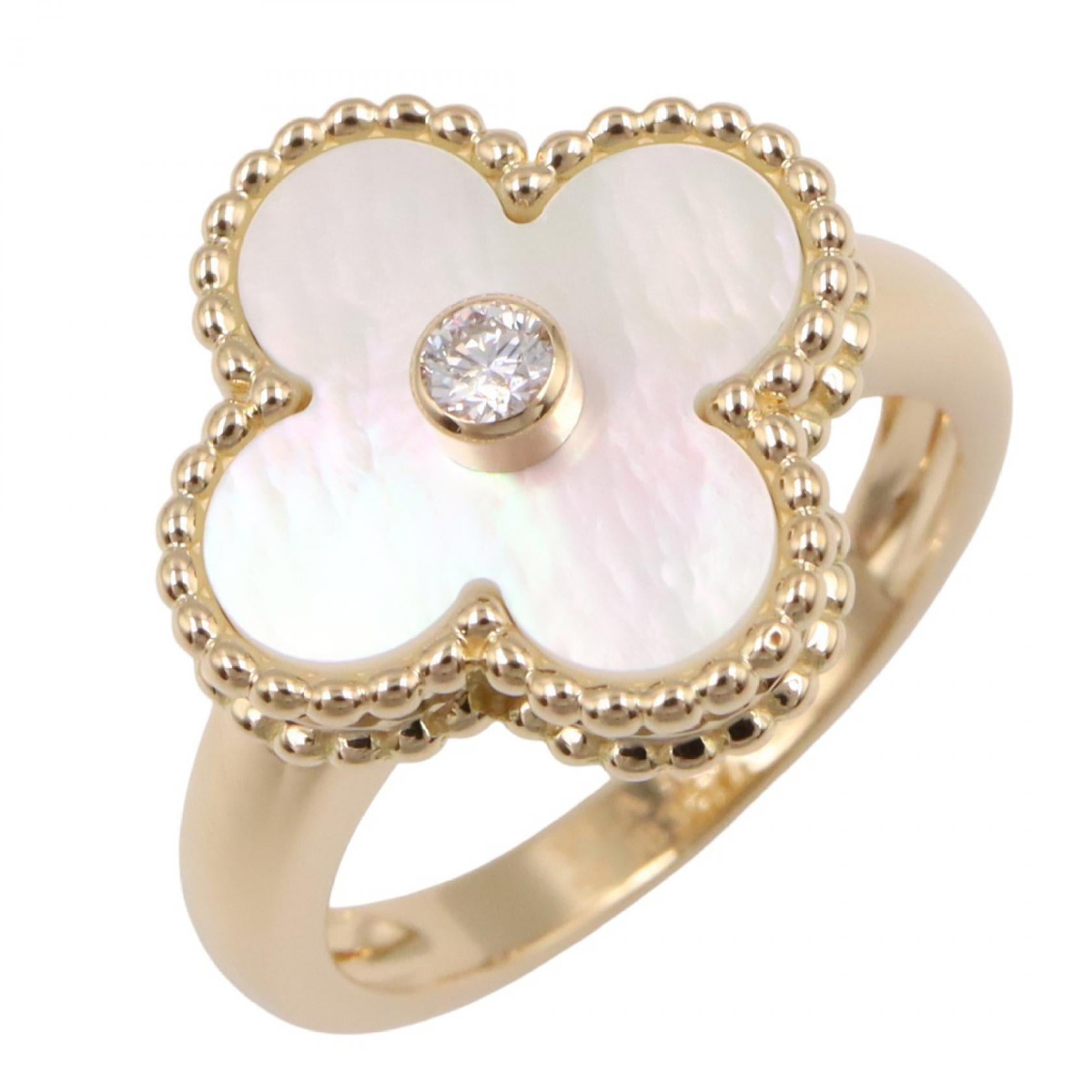 ヴィンテージ アルハンブラ リング 18K WGマザー オブ パール 51 楽天市場】Van Cleef ＆Arpels ヴィンテージ