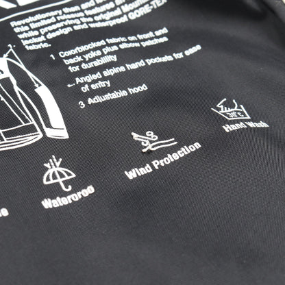NOVELTY GTX MOUNTAIN JACKET マウンテンパーカー 総柄 カーキベージュ ブラック フード付き ザノースフェイス ホワイトレーベル アウター THE NORTH FACE WHITE LABEL
