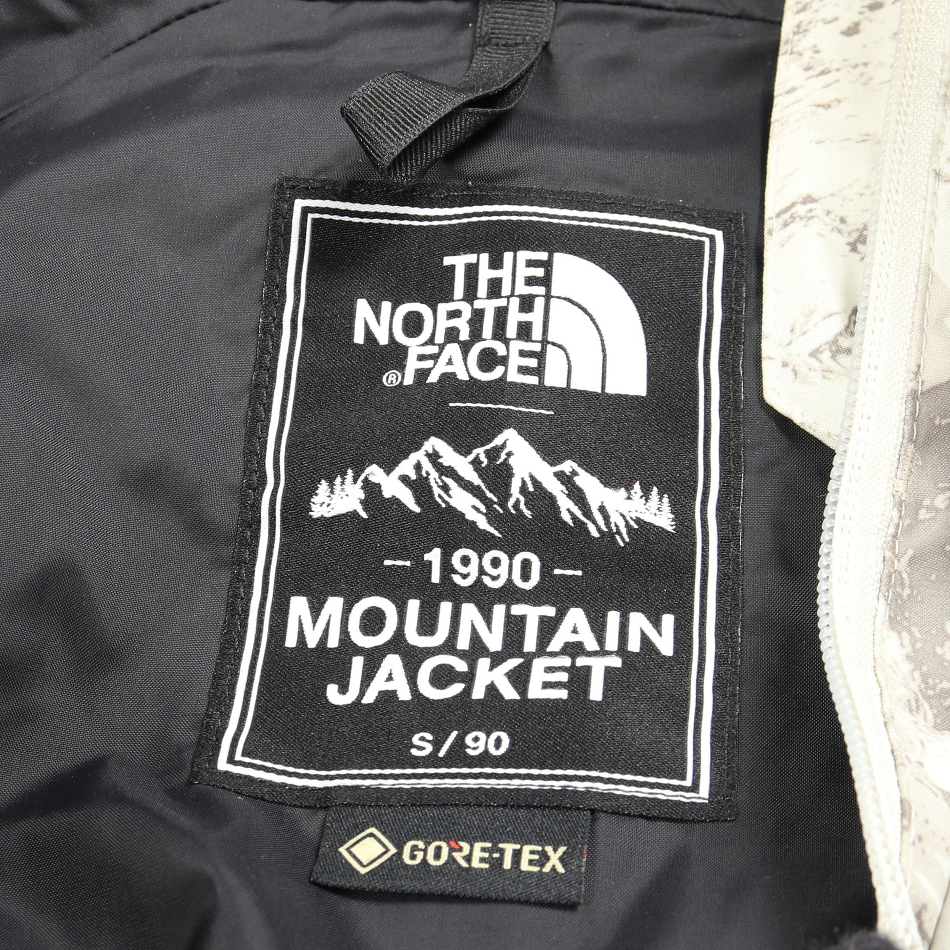 NOVELTY GTX MOUNTAIN JACKET マウンテンパーカー 総柄 カーキベージュ ブラック フード付き ザノースフェイス ホワイトレーベル アウター THE NORTH FACE WHITE LABEL