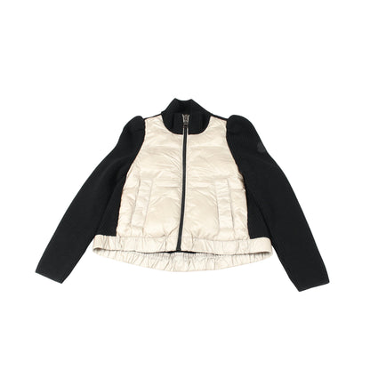 キッズ カーディガン 切替 ダウンジャケット ナイロン ウール ベージュ ブラック アウター MONCLER