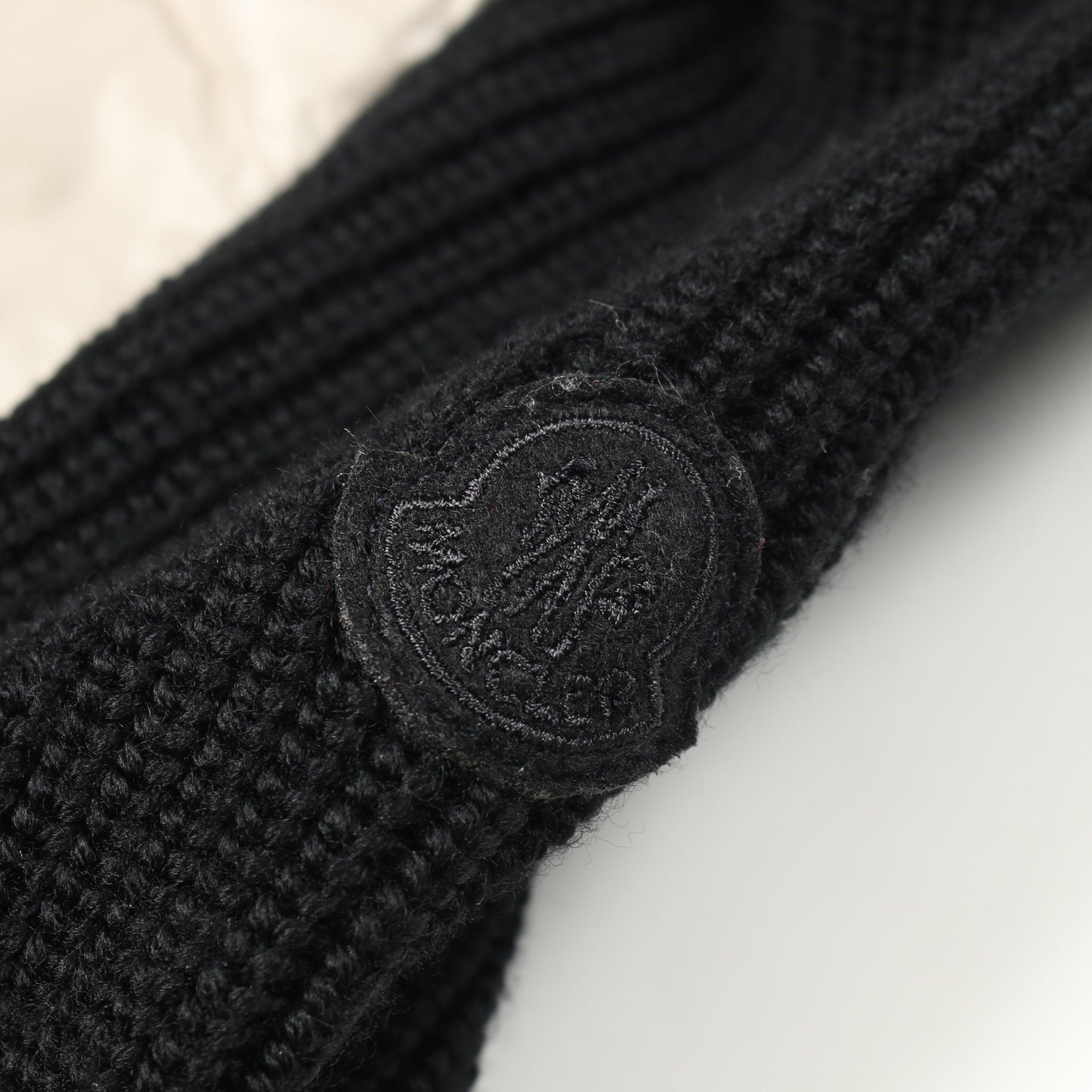 キッズ カーディガン 切替 ダウンジャケット ナイロン ウール ベージュ ブラック アウター MONCLER
