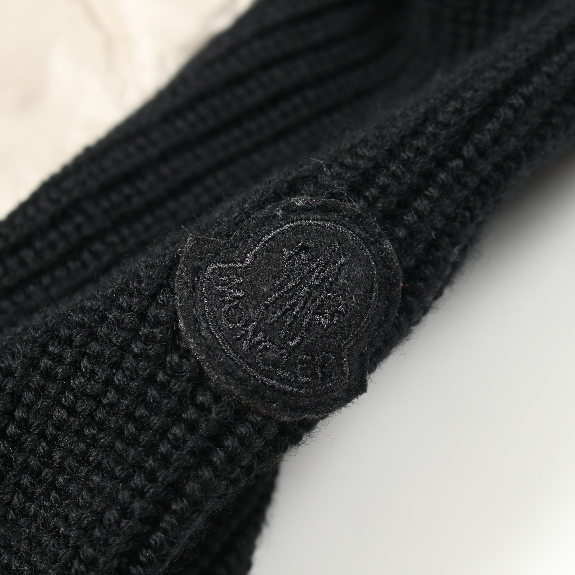 キッズ カーディガン 切替 ダウンジャケット ナイロン ウール ベージュ ブラック アウター MONCLER