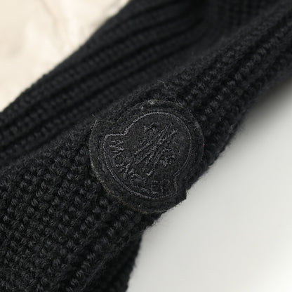 キッズ カーディガン 切替 ダウンジャケット ナイロン ウール ベージュ ブラック アウター MONCLER