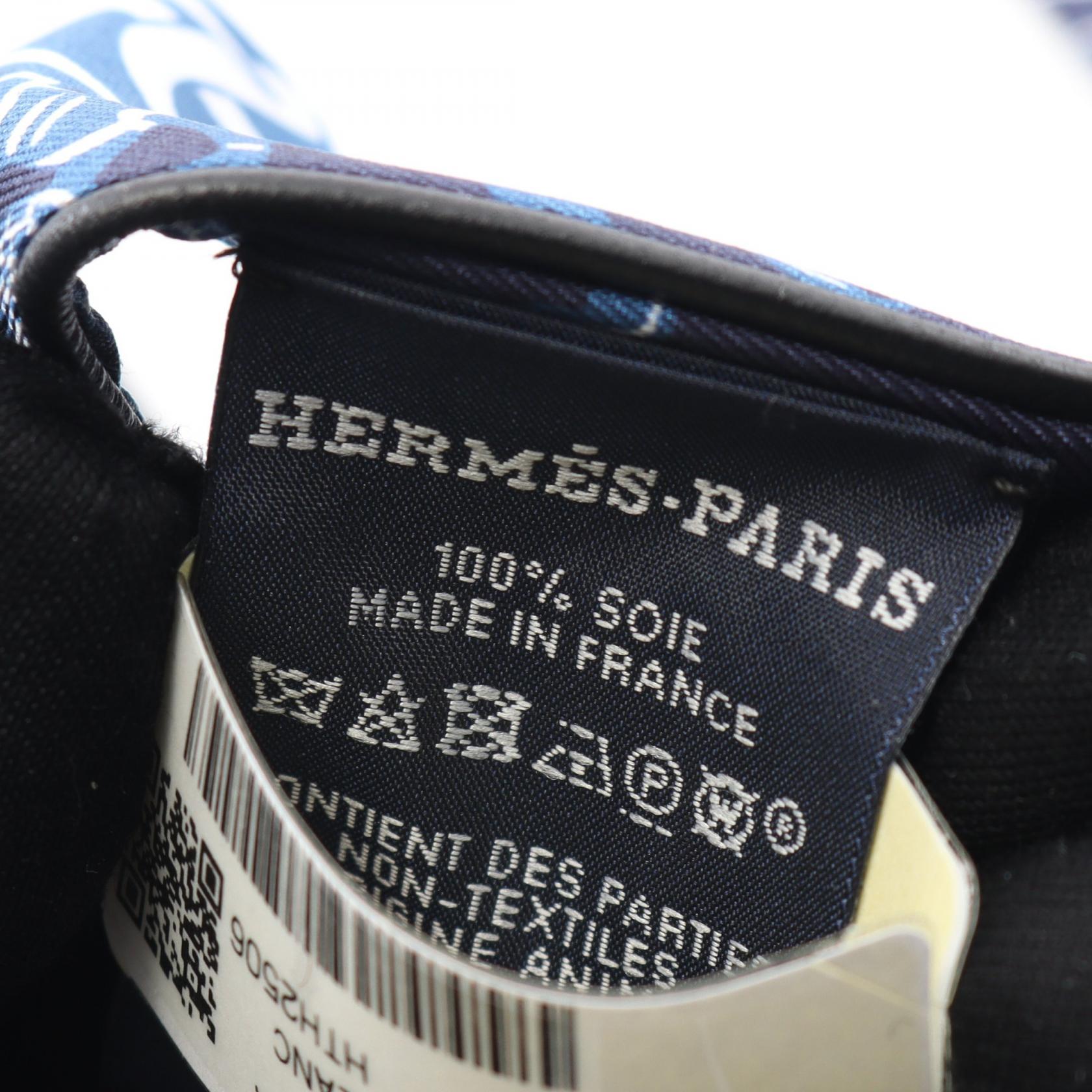 ツイリー EX-LIBRIS エクスリブリス リボン スカーフ シルク ブルー