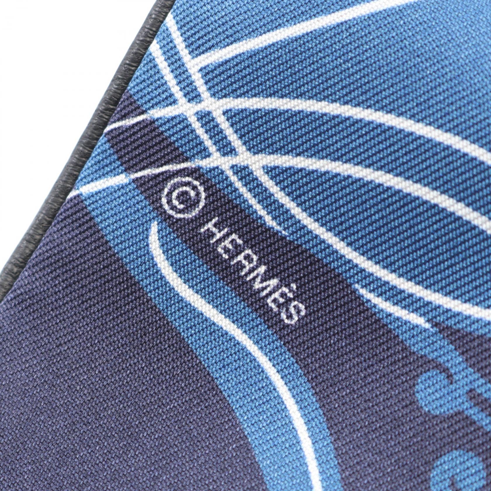 ツイリー EX-LIBRIS エクスリブリス リボン スカーフ シルク ブルー