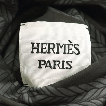 セリエボタン シャツ ジャケット 総柄 ダークグレー 中綿 エルメス アウター HERMES