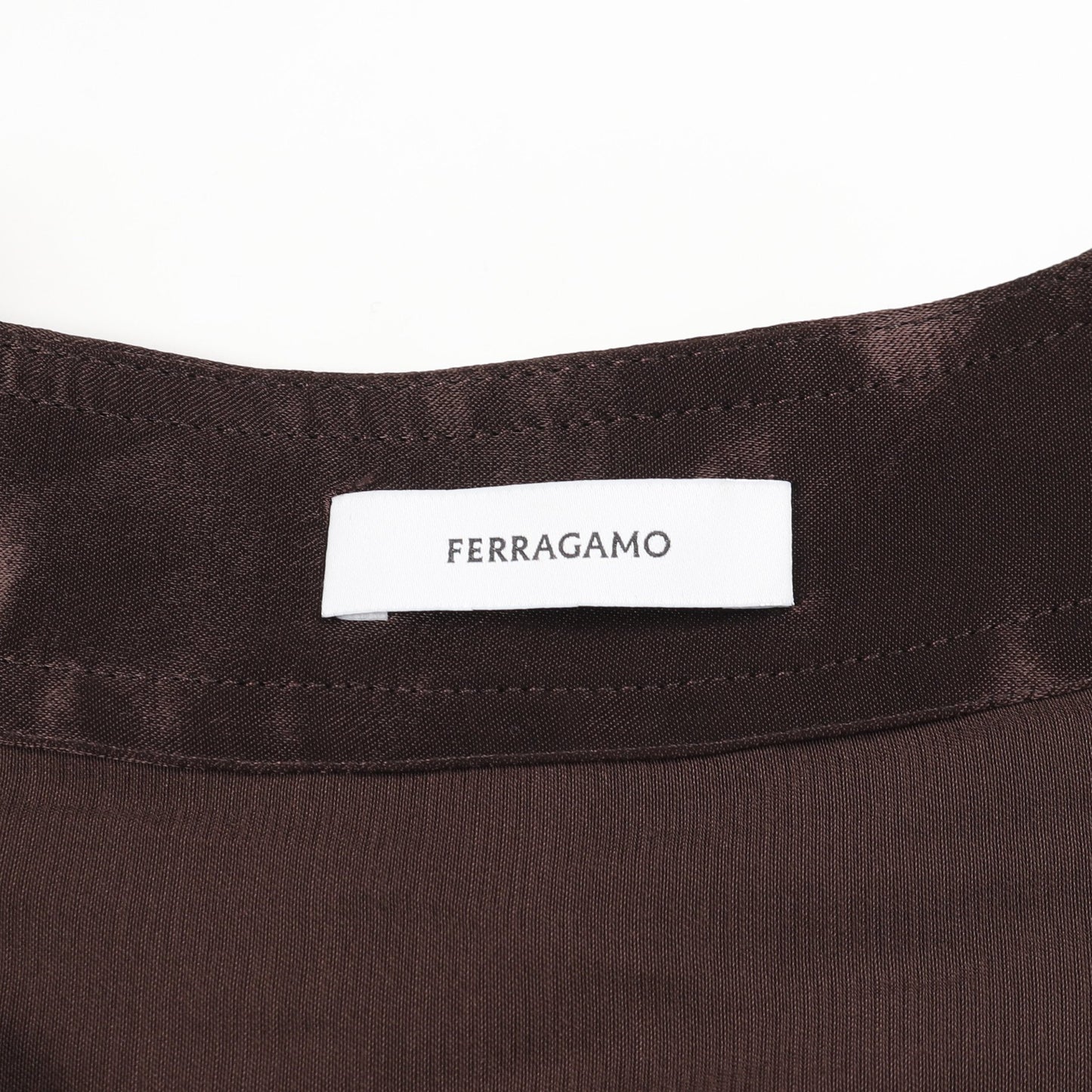 ワンピース レーヨン ダークブラウン サルヴァトーレフェラガモ ワンピース Salvatore Ferragamo