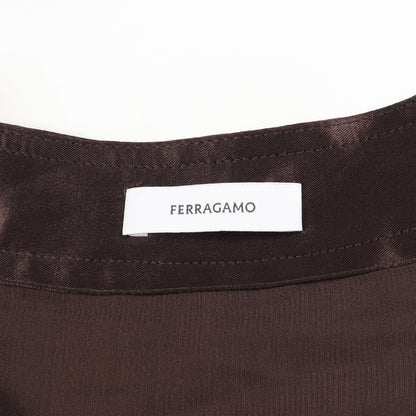 ワンピース レーヨン ダークブラウン サルヴァトーレフェラガモ ワンピース Salvatore Ferragamo