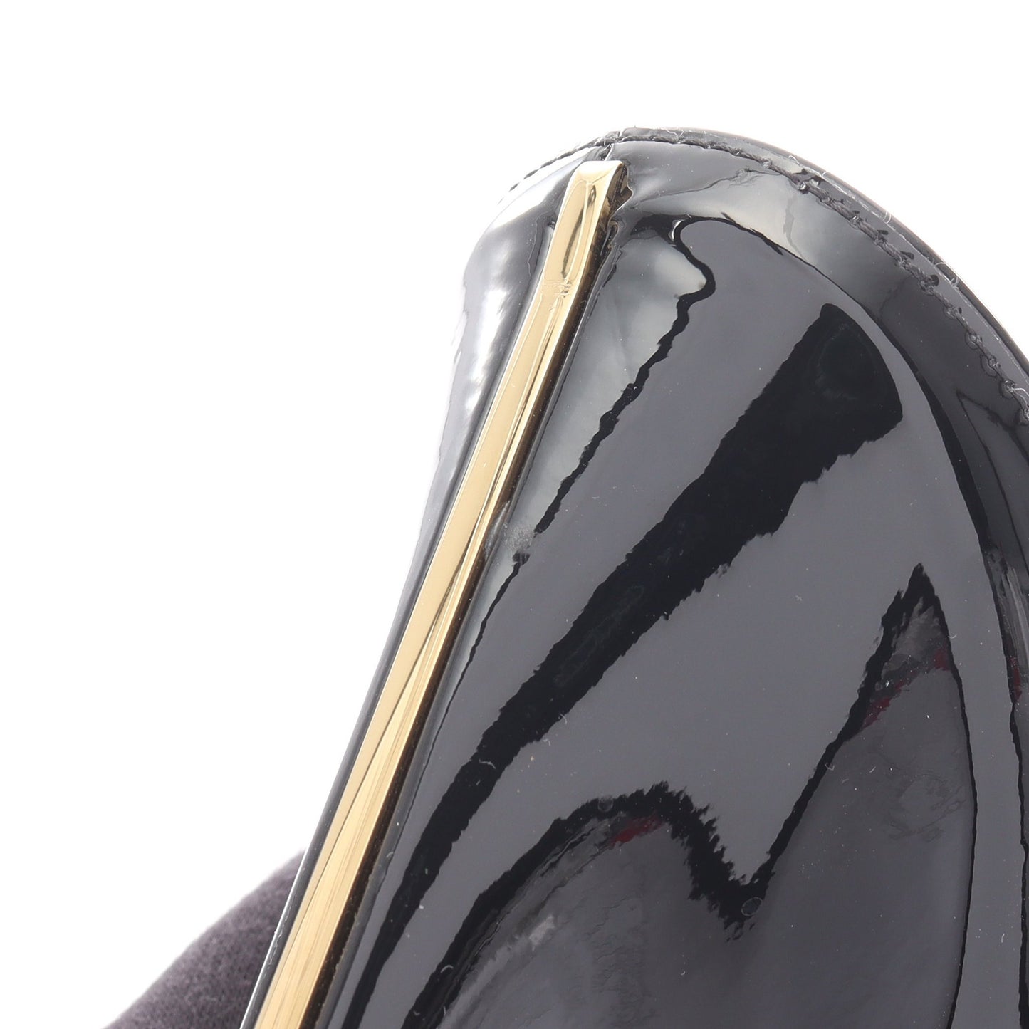 オープントゥ パンプス エナメルレザー ブラック サルヴァトーレフェラガモ シューズ Salvatore Ferragamo