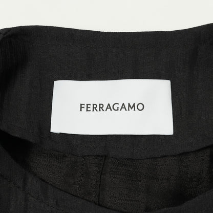 セットアップ シルク ブラック サルヴァトーレフェラガモ スーツ Salvatore Ferragamo