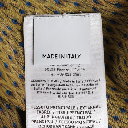 シャツワンピース 総柄 シルク イエローブラウン ブルー マルチカラー サルヴァトーレフェラガモ ワンピース Salvatore Ferragamo