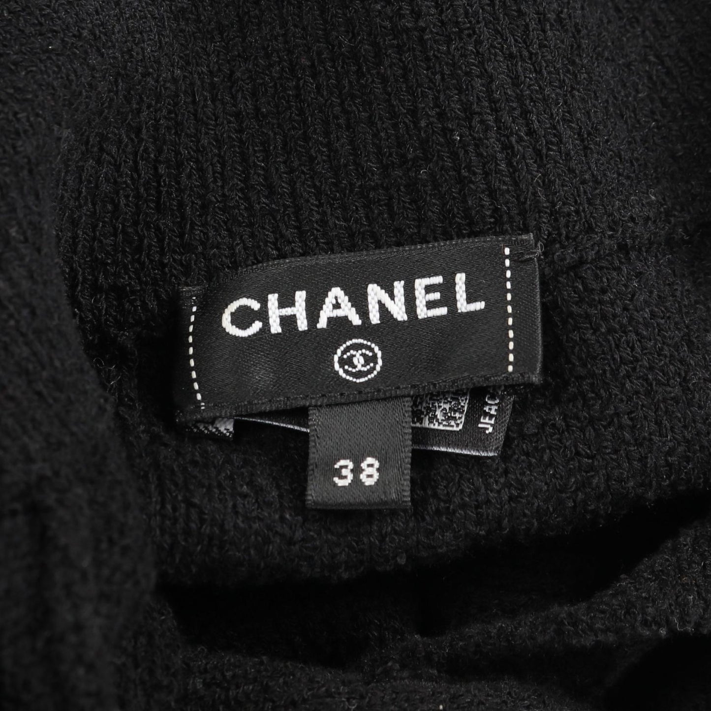 ココマーク フェイクパールボタン ワンピース コットン ブラック シャネル ワンピース CHANEL
