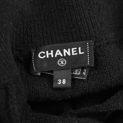 ココマーク フェイクパールボタン ワンピース コットン ブラック シャネル ワンピース CHANEL