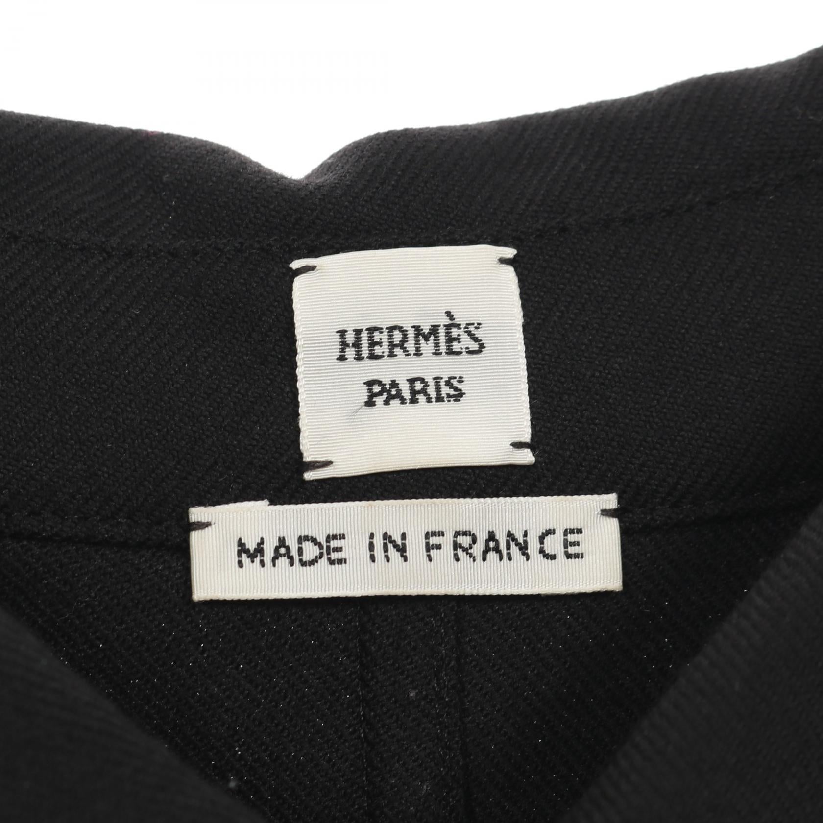 シャツワンピース ウール ブラック エルメス ワンピース HERMES