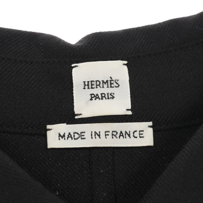 シャツワンピース ウール ブラック エルメス ワンピース HERMES