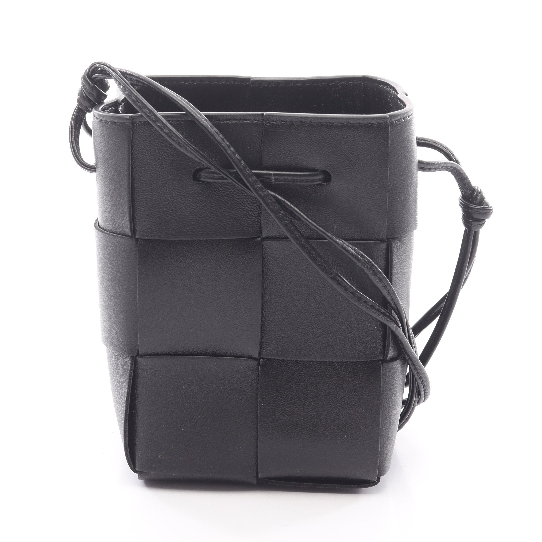 ミニ カセット クロスボディバケット ショルダーバッグ レザー