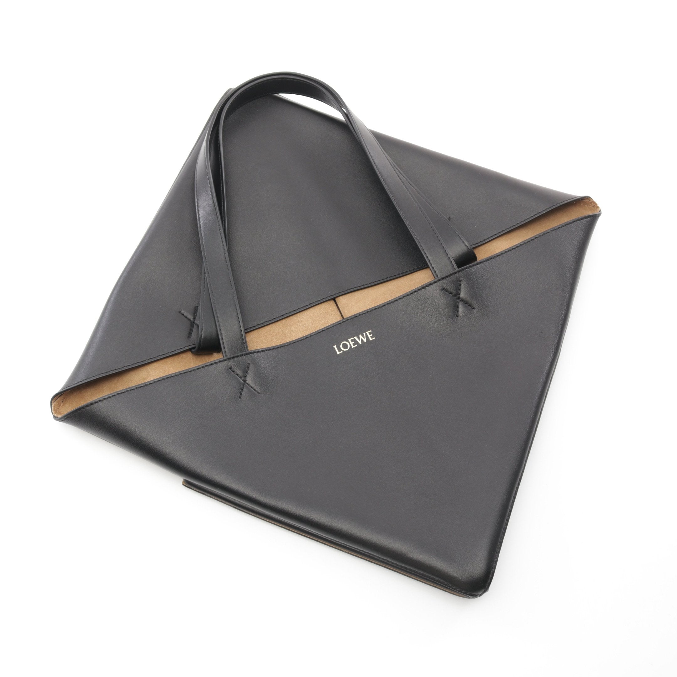 パズル フォールド XL ショルダーバッグ トートバッグ レザー ブラック