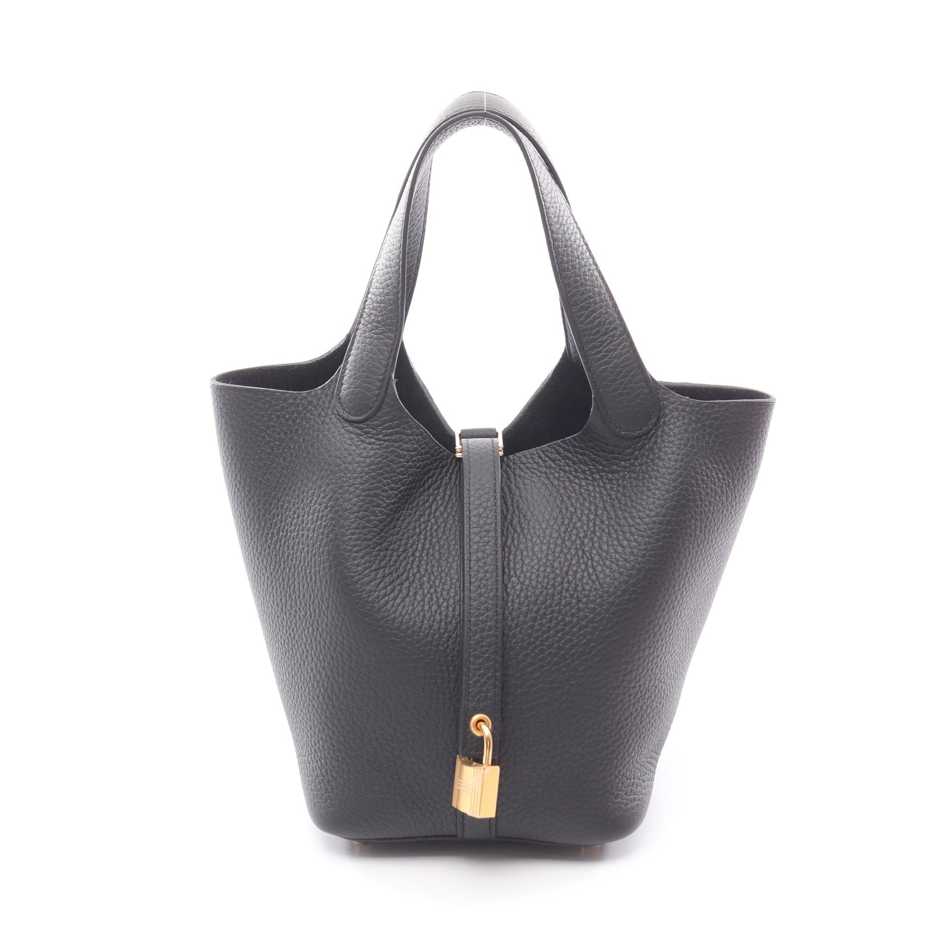 ピコタンロックPM ハンドバッグ トリヨンクレマンス ブラック ゴールド金具 K刻印 エルメス バッグ HERMES