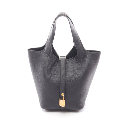 ピコタンロックPM ハンドバッグ トリヨンクレマンス ブラック ゴールド金具 K刻印 エルメス バッグ HERMES