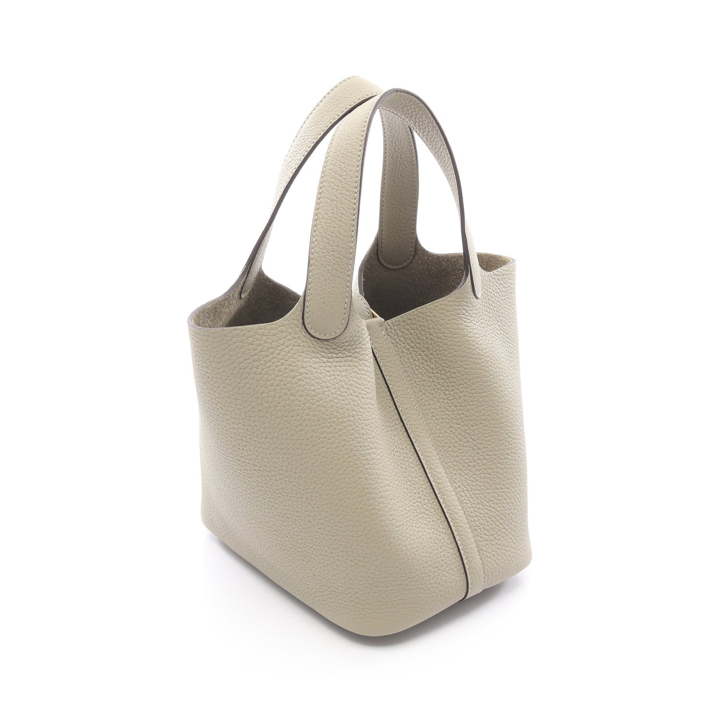 ピコタンロックPM セージ ハンドバッグ トリヨンクレマンス グレーグリーン ゴールド金具 K刻印 エルメス バッグ HERMES