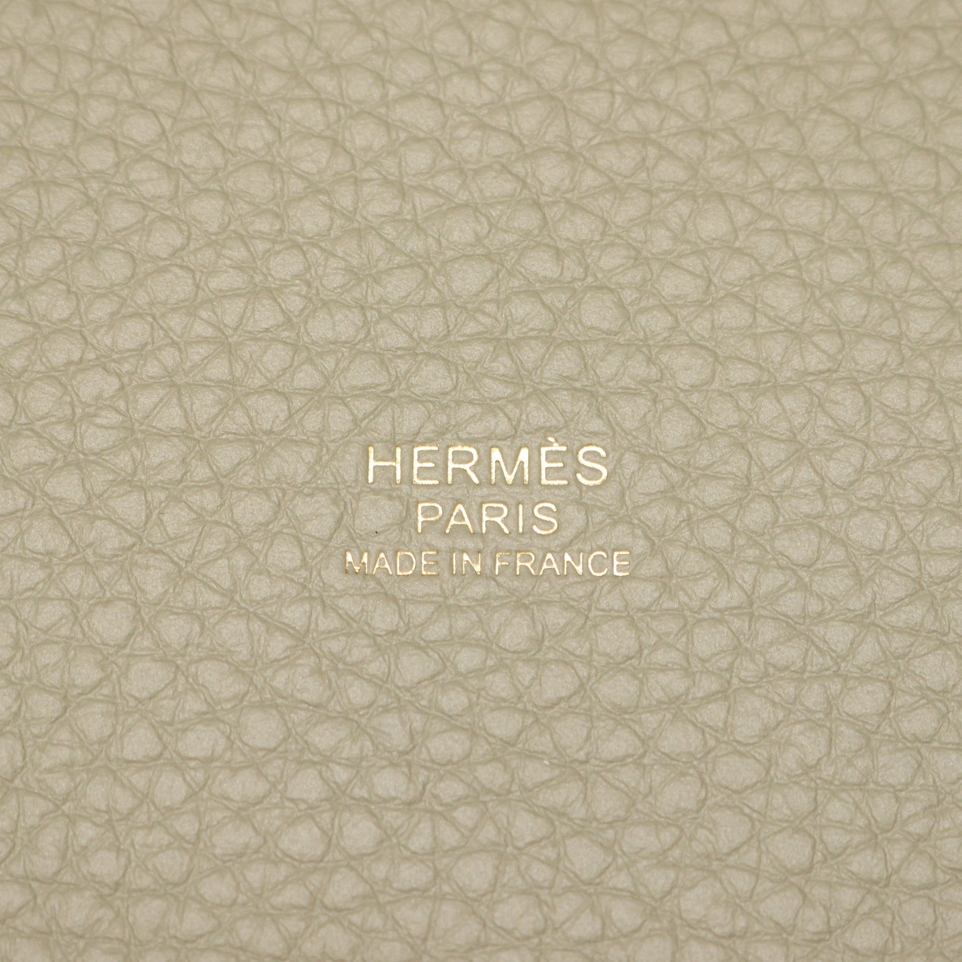 ピコタンロックPM セージ ハンドバッグ トリヨンクレマンス グレーグリーン ゴールド金具 K刻印 エルメス バッグ HERMES