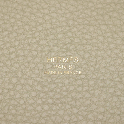 ピコタンロックPM セージ ハンドバッグ トリヨンクレマンス グレーグリーン ゴールド金具 K刻印 エルメス バッグ HERMES