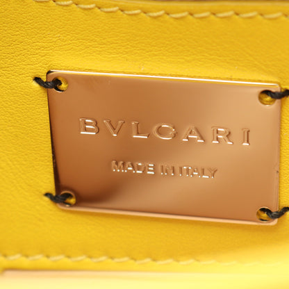 セルペンティ カボション チェーンショルダーバッグ レザー イエロー ブルガリ バッグ BVLGARI